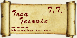 Tasa Tešović vizit kartica